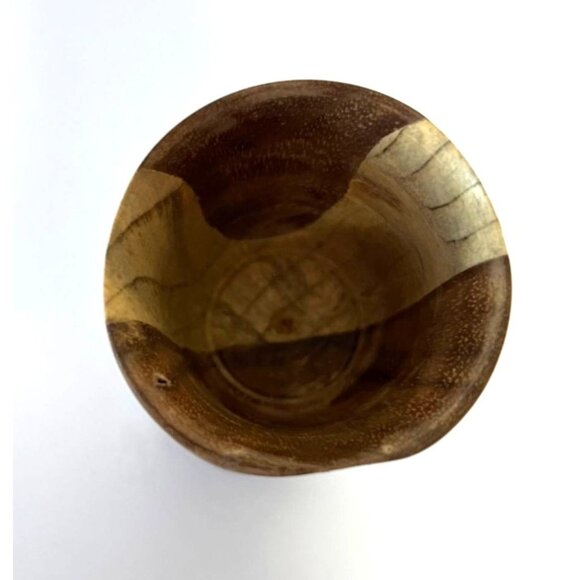 Hand Turned Handcrafted Candle Stick Holder Mixed Wood Olive Wood - Picture 10 of 12